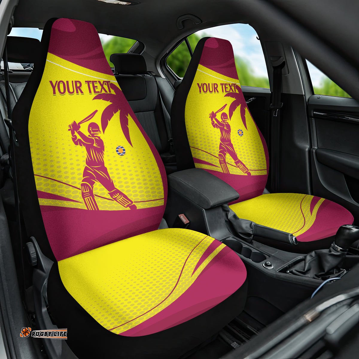 Custom West Indies Cricket Car Seat Cover 2025 World Cup Go Windies