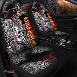Panthers Rugby Polynesian Car Seat Cover Custom Wild Black Penrith Panthers