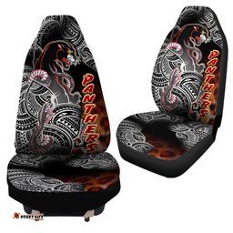 Panthers Rugby Polynesian Car Seat Cover Custom Wild Black Penrith Panthers