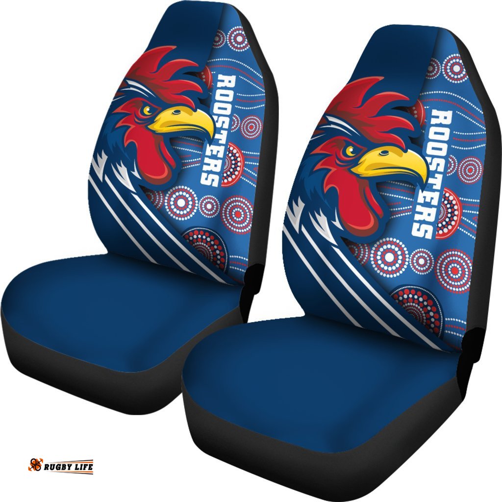 Australia Roosters Car Seat Covers Three Tiles Style