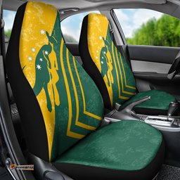 Personalised Australia Soccer Car Seat Cover Green & Gold Go Socceroos