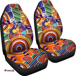 Aboriginal Car Seat Covers Australian Map Dot Painting
