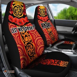 ANZAC Lest We Forget Poppy Car Seat Covers New Zealand Maori Silver Fern Australia Aboriginal