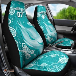 Custom Brisbane Cricket Indigenous Car Seat Cover Feel The Heat