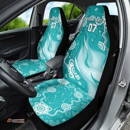 Custom Brisbane Cricket Indigenous Car Seat Cover Feel The Heat