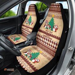 Australia Penguin Christmas Argyle Pattern Personalised Car Seat Cover