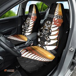 Custom New Zealand Silver Fern Rugby ANZAC Day Car Seat Cover 2025 All Black Tiki Mascot