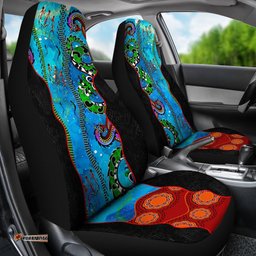 Aboriginal Car Seat Covers Aussie Indigenous Patterns Blue