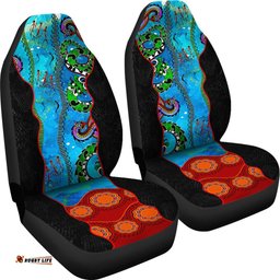 Aboriginal Car Seat Covers Aussie Indigenous Patterns Blue