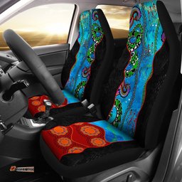 Aboriginal Car Seat Covers Aussie Indigenous Patterns Blue