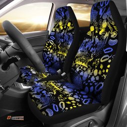 Aboriginal Symbols Seat Covers Lizard Golden Wattle