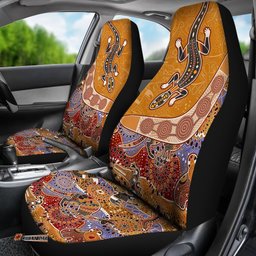 Aboriginal Car Seat Covers, Boomerang Lizard Kangaroo Koala Crocodile Arts