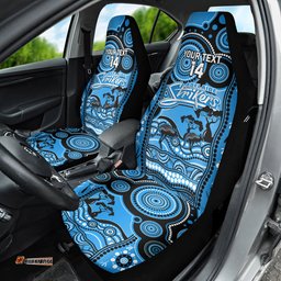 Custom Adelaide Strikers Cricket Car Seat Cover Happy Australia Day Aboriginal Art