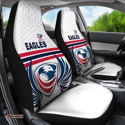 USA Rugby Car Seat Covers Eagles Simple Style White