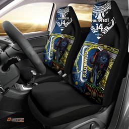 Custom Panthers And Cowboys Rugby Car Seat Cover Aboriginal Version