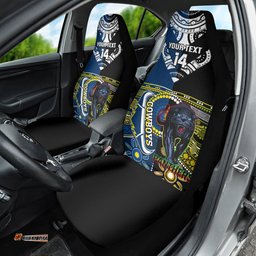 Custom Panthers And Cowboys Rugby Car Seat Cover Aboriginal Version