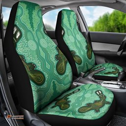 Aboriginal Dots Art Painting with Platypus Car Seat Cover No 2