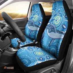 Whale In The Ocean Aboriginal Dot Art Car Seat Cover No1