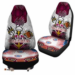 Sea Eagles Rugby Custom Indigenous Car Seat Cover Super Sea Eagles Scratch Style