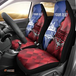 Personalised Kangaroos And Bombers Football Car Seat Cover Sporty Version