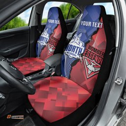 Personalised Kangaroos And Bombers Football Car Seat Cover Sporty Version