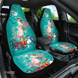 Personalised Kookaburra and Cockatoo Car Seat Cover Australia Merry Christmas Aboriginal Teal Style
