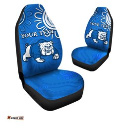 Custom Personalised Bulldogs Indigenous Car Seat Cover