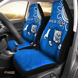 Custom Personalised Bulldogs Indigenous Car Seat Cover