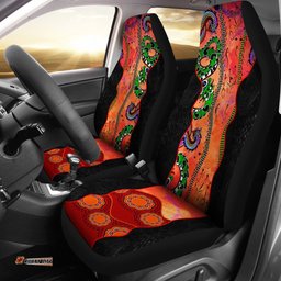 Aboriginal Car Seat Covers Aussie Indigenous Patterns Orange