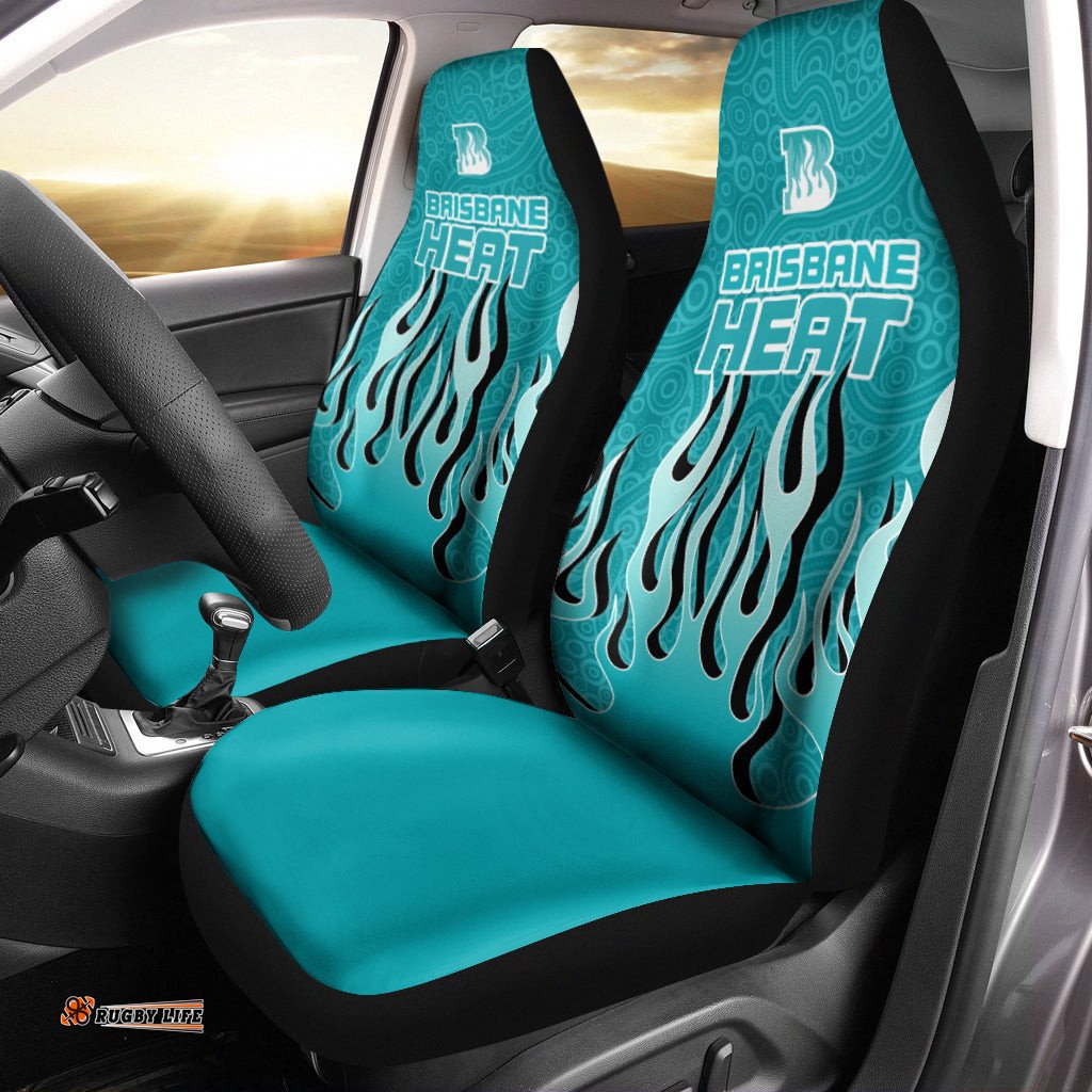 Brisbane Heat Car Seat Covers Aboriginal Style Of Dot Fire