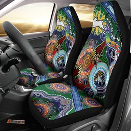 Personalised Rabbitohs NAIDOC Week 2024 Car Seat Cover Australia Aboriginal Dot Painting