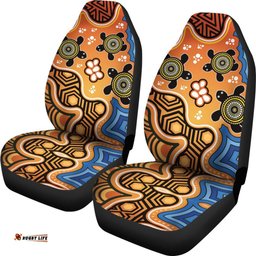 Aboriginal Car Seat Covers Indigenous Art Patterns Ver04