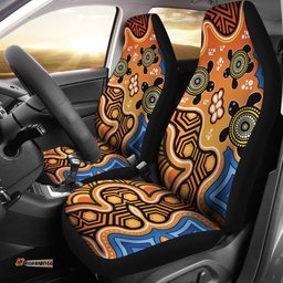 Aboriginal Car Seat Covers Indigenous Art Patterns Ver04