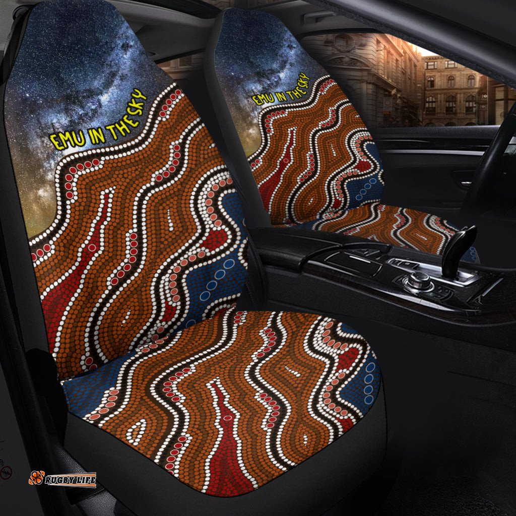 Emu In The Sky Australia Aboriginal Car Seat Covers