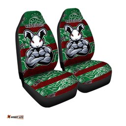 Rabbitohs Rugby Car Seat Covers Custom Indigenous Super Rabbitohs Car Seat Covers