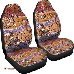 Aboriginal Art Seat Covers Toucan Lizard Koala