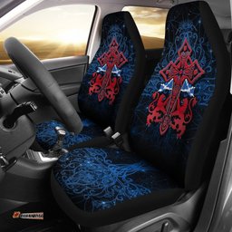 Scotland Celtic Car Seat Covers Lion Rampant With Celtic Tree and Cross
