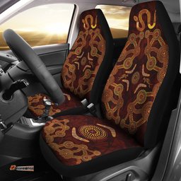 Car Seat Covers Aboriginal Dot Painting Boomerang