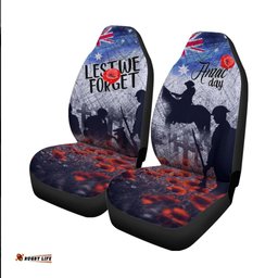 ANZAC Day Car Seat Covers Lest We Forget Vintage Poppies
