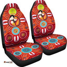 Car Seat Covers Aboriginal Family With Dot Painting art 06