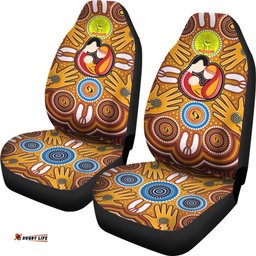 Car Seat Covers Aboriginal Family With Dot Painting art 04