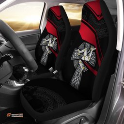 Isle Of Man Celtic Car Seat Covers Celtic Cross and Manx Triskelion