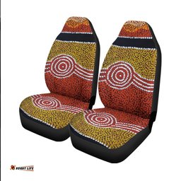 Car Seat Cover Aboriginal Dot Style