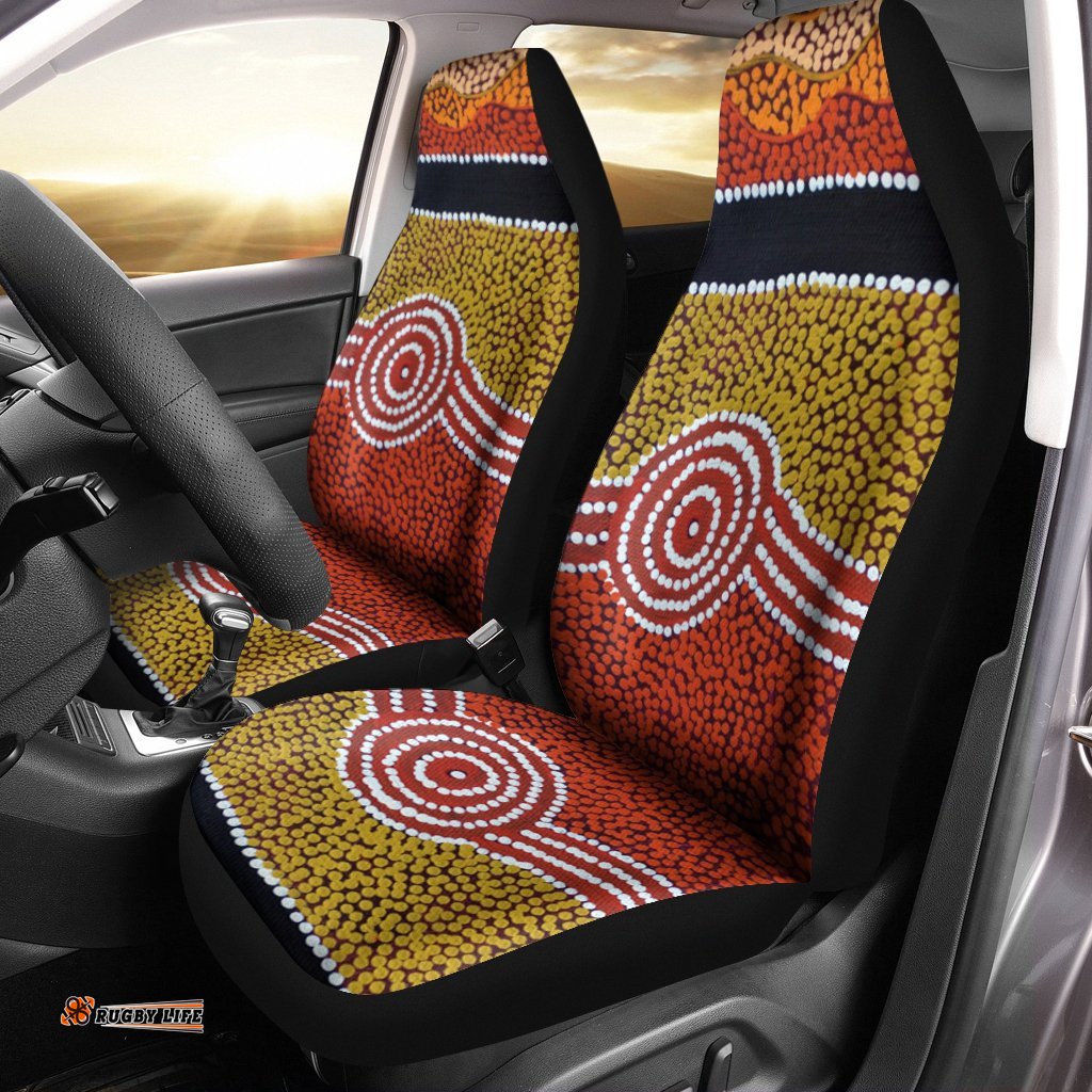 Car Seat Cover Aboriginal Dot Style