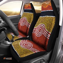 Car Seat Cover Aboriginal Dot Style