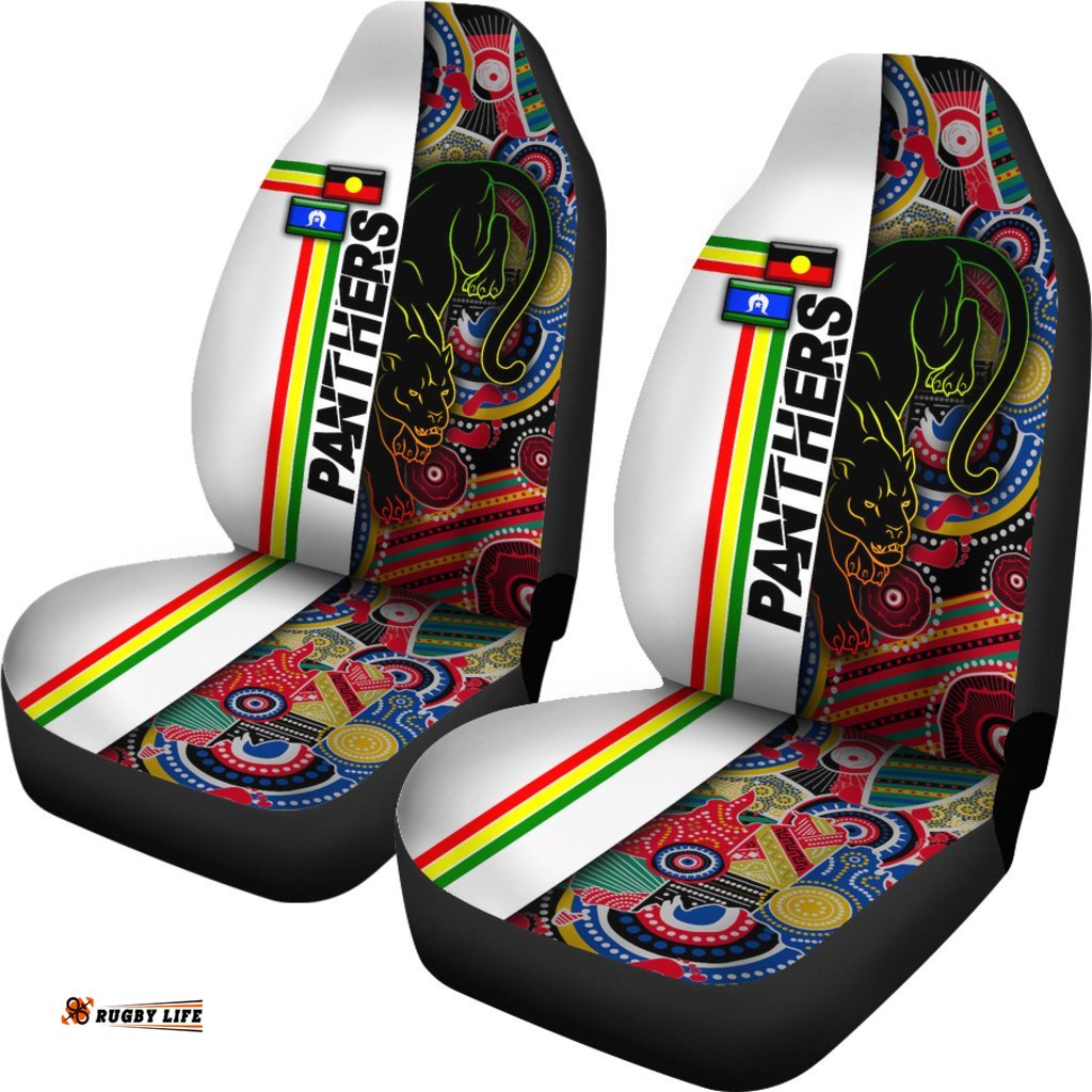 Panthers Black NAIDOC Week Car Seat Covers Power Style