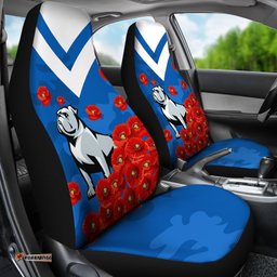 Bulldogs Car Seat Covers Poppy Flowers