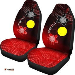 Custom Aboriginal Car Seat Covers Indigenous Circle Dot Painting Style