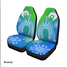 Torres Strait Islanders Car Seat Covers Dhari Mask Ocean Style