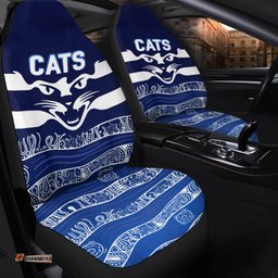 Cats Aboriginal Art Football Geelong Car Seat Covers